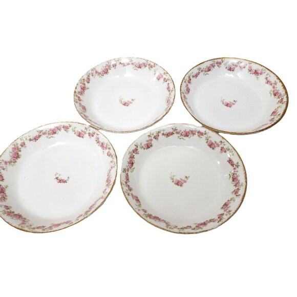 Antique CH Field Haviland Limoges GDA France Schleiger195G Coupe Soup Bowl 4 Pc - Picture 2 of 6